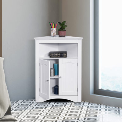 Lyazzat Modern style high quality corner storage cabinet with shelves for bedroom and living room by Winston Porter