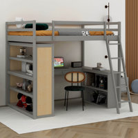 Hanady Kids Full Loft Bed by Harriet Bee