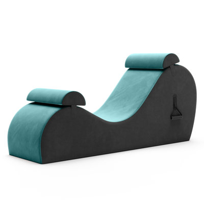 Chakra Yoga Chaise - 2 Adjustable Headrests & Handles with Adjustable Straps, Micro-Velvet/Mic by Ivy Bronx