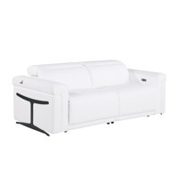 Doniece Top Grain Italian Leather Square Arm Reclining Loveseat by Orren Ellis