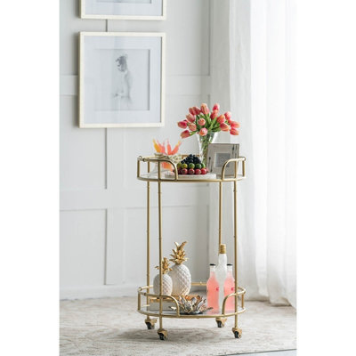 Jonkan Metal Bar Cart by Everly Quinn