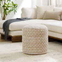 Hartlyn 18" Wide Round Pouf Ottoman