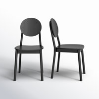Kassia King Louis Back Side Chair in Black by AllModern