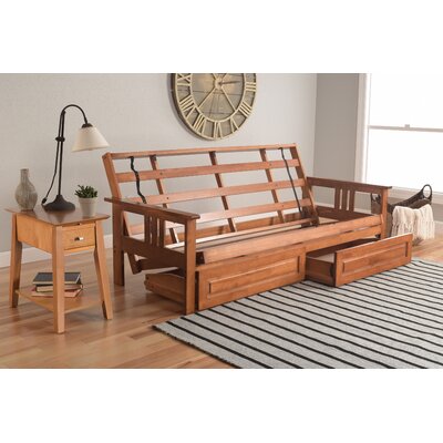 Stratford Full-Size Futon Frame Includes Storage Drawers, Mattress Not Included by The Twillery Co.