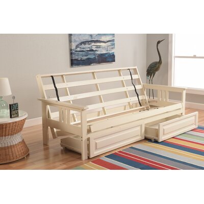 Stratford Full-Size Futon Frame Includes Storage Drawers, Mattress Not Included by The Twillery Co.