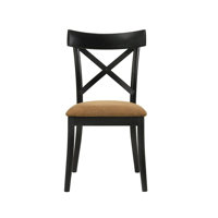 Coventina Upholstered Side Chair in Brown and Black (Set of 2) by Gracie Oaks