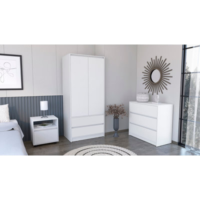 Beloit 3 Piece Bedroom Set, Nightstand + Dresser+ Armoire by Ebern Designs