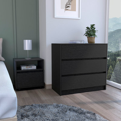 Milford 2 Piece Bedroom Set, Nightstand + Dresser by Ebern Designs