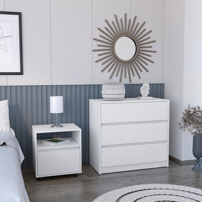 Milford 2 Piece Bedroom Set, Nightstand + Dresser by Ebern Designs