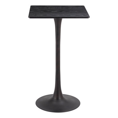 Valleta Bar Height 23.8" Pedestal Dining Table by Zuo Hospitality