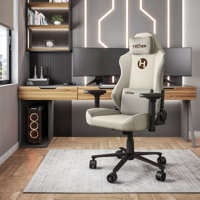 Inbox Zero Adjustable Reclining Ergonomic Swiveling Floor Game Chair in Black by Inbox Zero