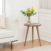 Blankumsee Solid Wood 3 Legs End Table by Wade Logan
