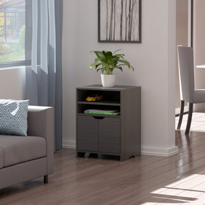 Nova Open Shelf Storage Cabinet, Charcoal by Latitude Run