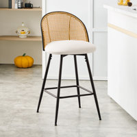 Augustinus Swivel Upholstered Counter & Bar Stool by Bayou Breeze