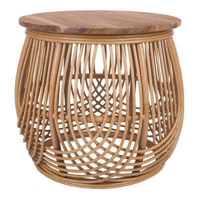 Bechtold Solid Wood Pedestal End Table by Beachcrest Home