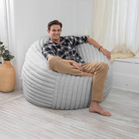 Saxx 5 Foot Large Bean Bag w/ Removable Cover, Mondo Fur
