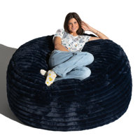 Saxx 5 Foot Large Bean Bag w/ Removable Cover, Mondo Fur by Trule