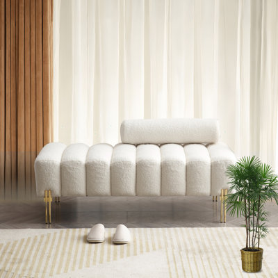 Rhyett 100% Polyester Upholstered Bench by Mercer41