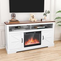 Mayland TV Stand for TVs up to 65" with Multifunction Electric Fireplace Included