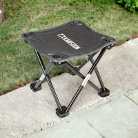 Camping Stool, Folding Small Chair Seat Height 10 Inch Portable Camp Stool With Carry Bag For Camping - Fishing - Hiking - Gardening - Travel - Hiking by QINGDAOSAIBOSIFANGSHUIGONGCHENGYOUXIANGONGSI
