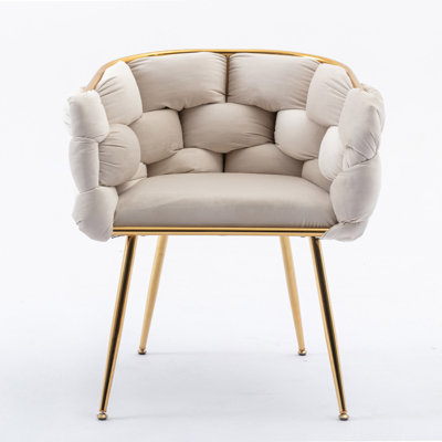 Modern Simple Leisure Velvet Single Sofa Chair for Bedroom by Mercer41