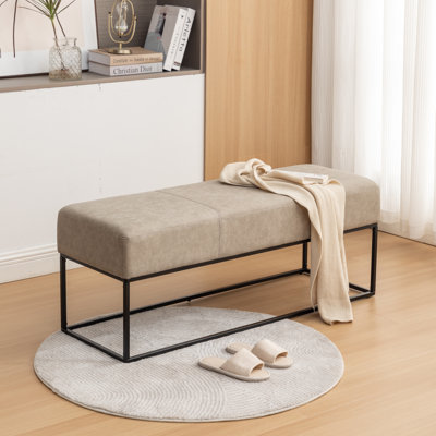Mikhajlo Faux Leather Upholstered Bench by 17 Stories