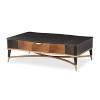 Malibu Crest 4 Legs Coffee Table with Storage by Michael Amini