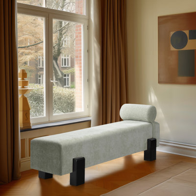 Berlon Chenille Fabric Upholstered Bench by Wade Logan