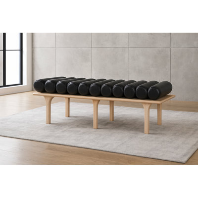 Boutis Faux Leather Upholstered Bench by Wade Logan
