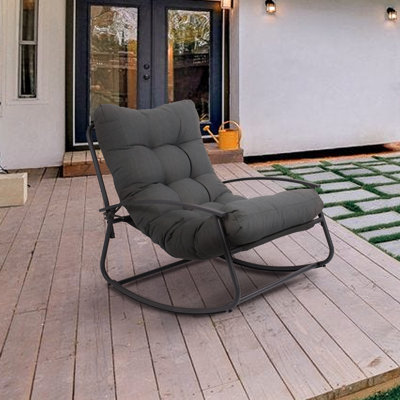 Ghiorghi Metal Outdoor Rocking Chair by Wrought Studio
