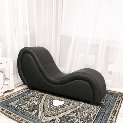 Graycie Upholstered Faux Leather Chaise Lounge for Yoga - for Stretching, Relaxation, Exercise & More by Wrought Studio