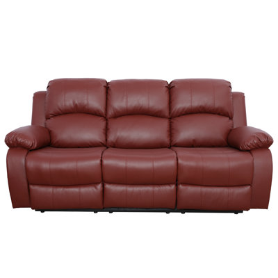 Dayan 79" Vegan Leather Recliner Sofa with Dropdown Table,Cupholders by Latitude Run
