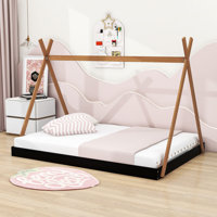 Ailynn Full Size Wood Platform Bed with Triangle Structure by Isabelle & Max