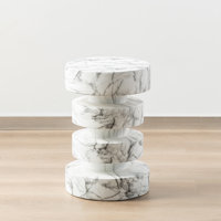 Sajana Unfinished Concrete Accent Stool by Mercer41