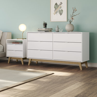 Jomana 2-Piece Bedroom Set - 6-Drawer Dresser and 2-Drawer Nightstand by George Oliver