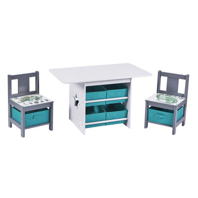 Laroche Rectangular Preschool Table and Chairs Set by Viv + Rae