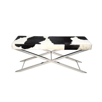 Najibah Cowhide Bench by Everly Quinn