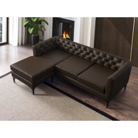 Glenyce Upholstered Sectional by Wrought Studio