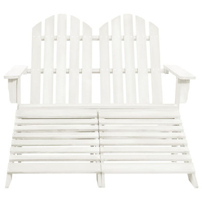 Buruk Solid Wood Adirondack Chair with Ottoman by Rosecliff Heights
