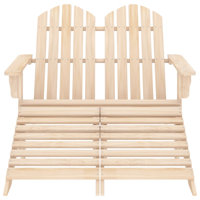 Buruk Solid Wood Adirondack Chair with Ottoman by Rosecliff Heights