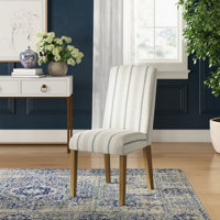 Classic Striped Parsons Dining Chairs by Alcott Hill