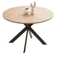 Kadison 46.4 in. MDF Round Dining Table with Carbon Steel Legs (4-6 Seats) by George Oliver