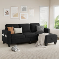 Jaydie 78" Upholstered Sofa Couch by Ebern Designs
