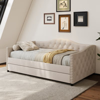 Kaevion Upholstered Daybed with Trundle by Red Barrel Studio