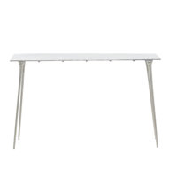 Aluminum Metal Silver Console Table by Wrought Studio