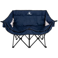 Wakeman Outdoors Double Camping Chair - Foldable Portable Couch with Cupholders and Padded Seats - Two-Person Camp Chair with Carrying Bag by wakeman