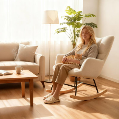 Kaelyb Upholstered Nursery Rocking Accent Chair