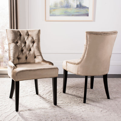 Abby Tufted Upholstered Side Chair in Gray by Darby Home Co