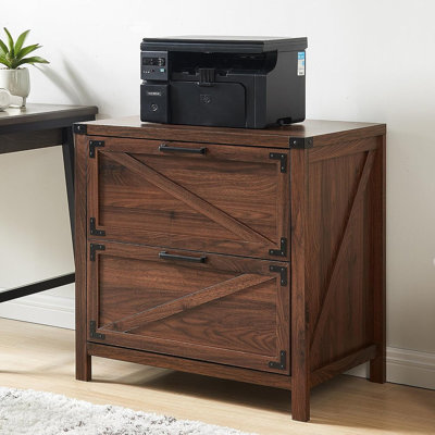 Britteney 31.5" Wide 2-Drawer Vertical Filing Cabinet, Farmhouse File Cabinet with Lock by Millwood Pines