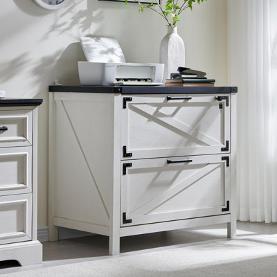 Britteney 31.5" Wide 2-Drawer Vertical Filing Cabinet, Farmhouse File Cabinet with Lock by Millwood Pines